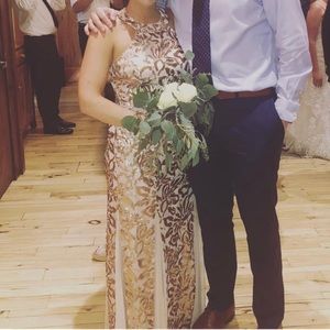 Sequined Bridesmaid Dress with Fun Back